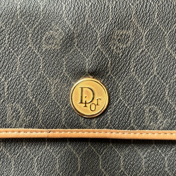 Vintage Christian Dior honeycomb canvas chain shoulder bag - Picture 3 of 9